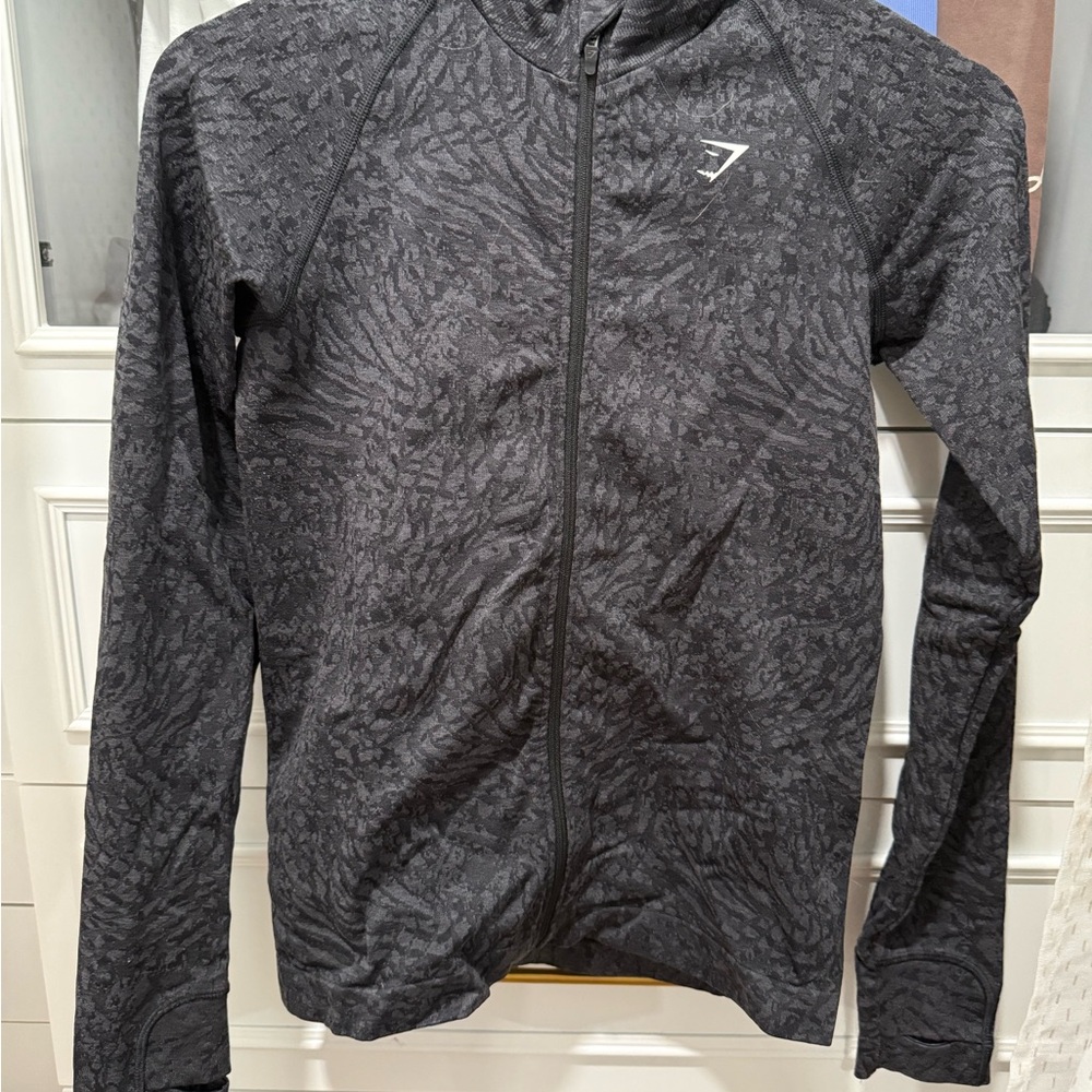 Gymshark Black Patterned Jacket - image 1